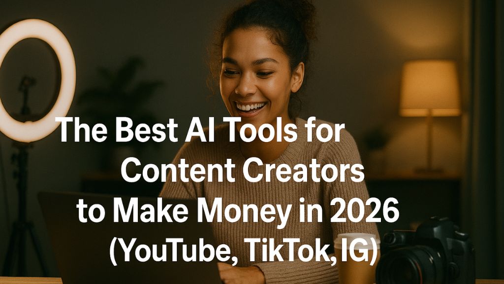 The Best AI Tools for Content Creators to Make Money in 2026 (YouTube, TikTok, IG)