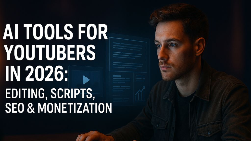 AI Tools for YouTubers in 2026: Editing, Scripts, SEO & Monetization