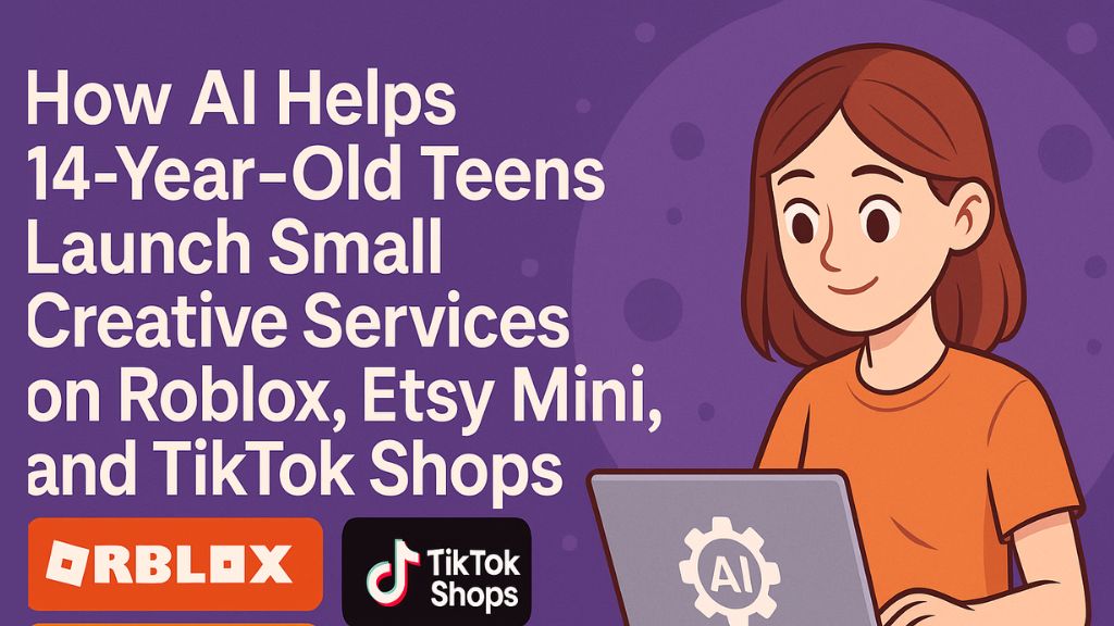 How AI Helps 14-Year-Old Teens Launch Small Creative Services on Roblox, Etsy Mini, and TikTok Shops