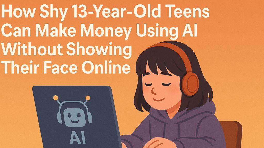 How Shy 13-Year-Old Teens Can Make Money Using AI Without Showing Their Face Online