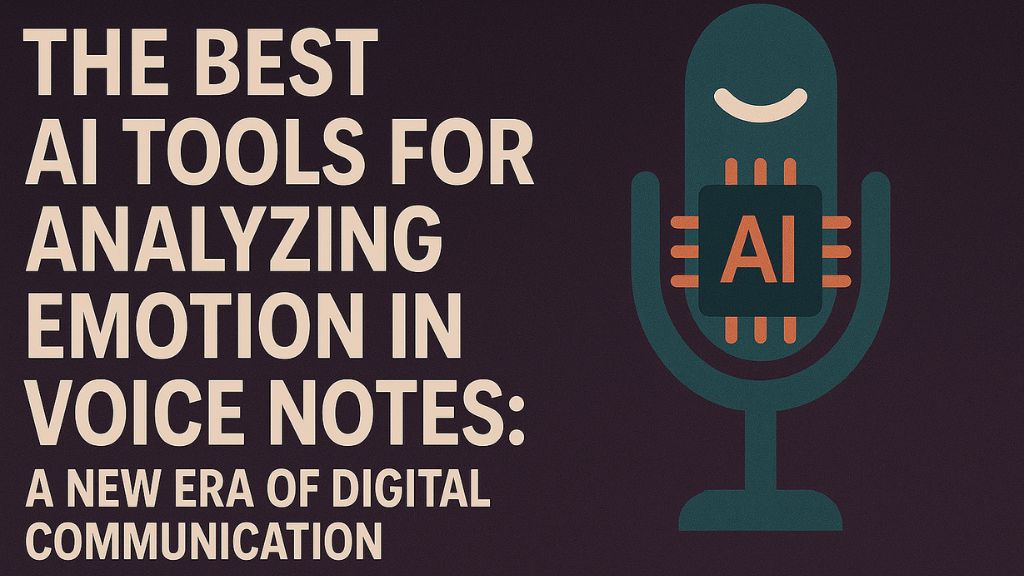 The Best AI Tools for Analyzing Emotion in Voice Notes: A New Era of Digital Communication