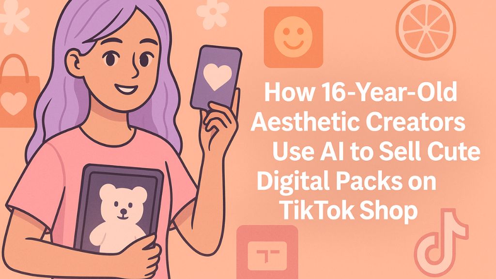 How 16-Year-Old Aesthetic Creators Use AI to Sell Cute Digital Packs on TikTok Shop