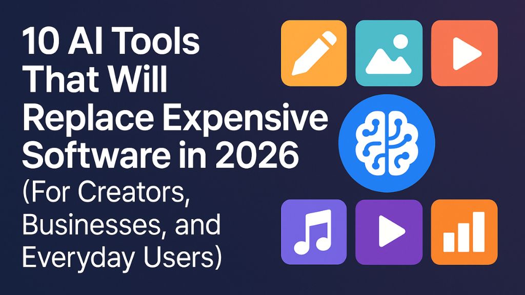 10 AI Tools That Will Replace Expensive Software in 2026 (For Creators, Businesses, and Everyday Users)