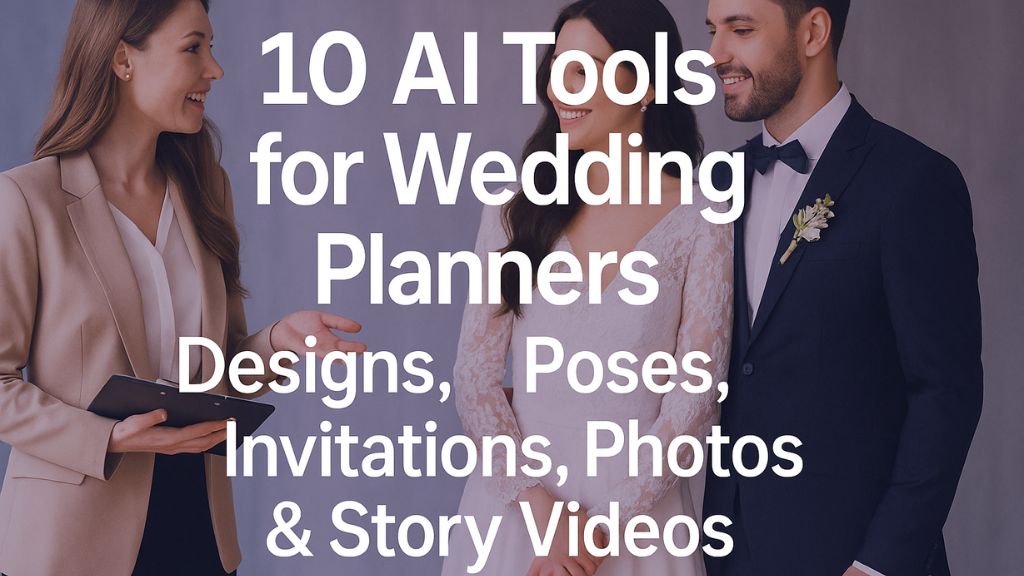 10 AI Tools for Wedding Planners: Designs, Poses, Invitations, Photos & Story Videos