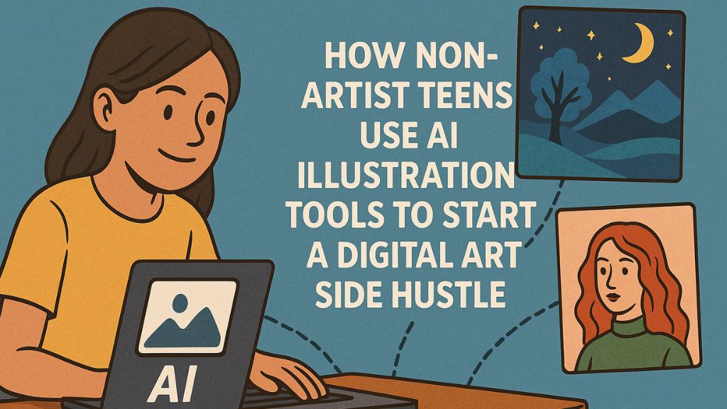 How Non-Artist Teens Use AI Illustration Tools to Start a Digital Art Side Hustle