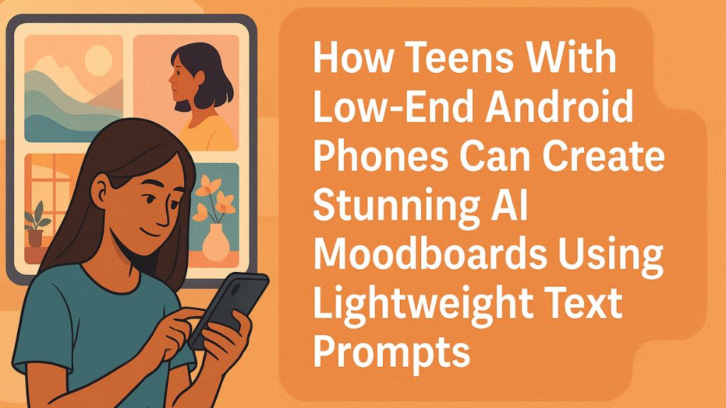 How Teens With Low-End Android Phones Can Create Stunning AI Moodboards Using Lightweight Text Prompts