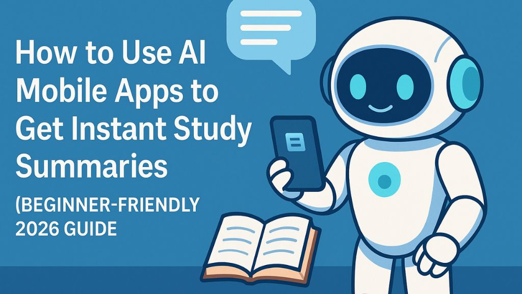 How to Use AI Mobile Apps to Get Instant Study Summaries (Beginner-Friendly 2026 Guide)