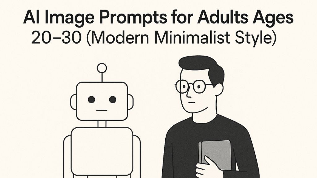 AI Image Prompts for Adults Ages 20–30 (Modern Minimalist Style)
