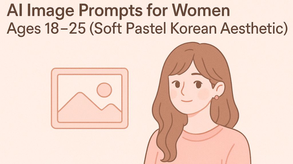AI Image Prompts for Women Ages 18–25 (Soft Pastel Korean Aesthetic)
